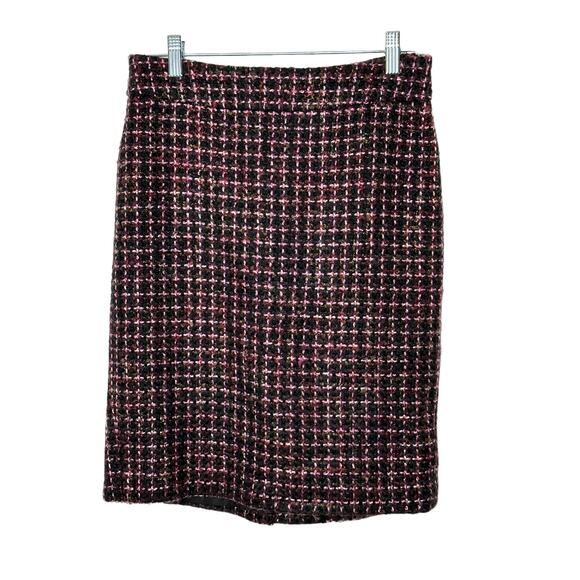 Ann Taylor Dresses & Skirts - Elegant Tweed Skirt - Pink and Black